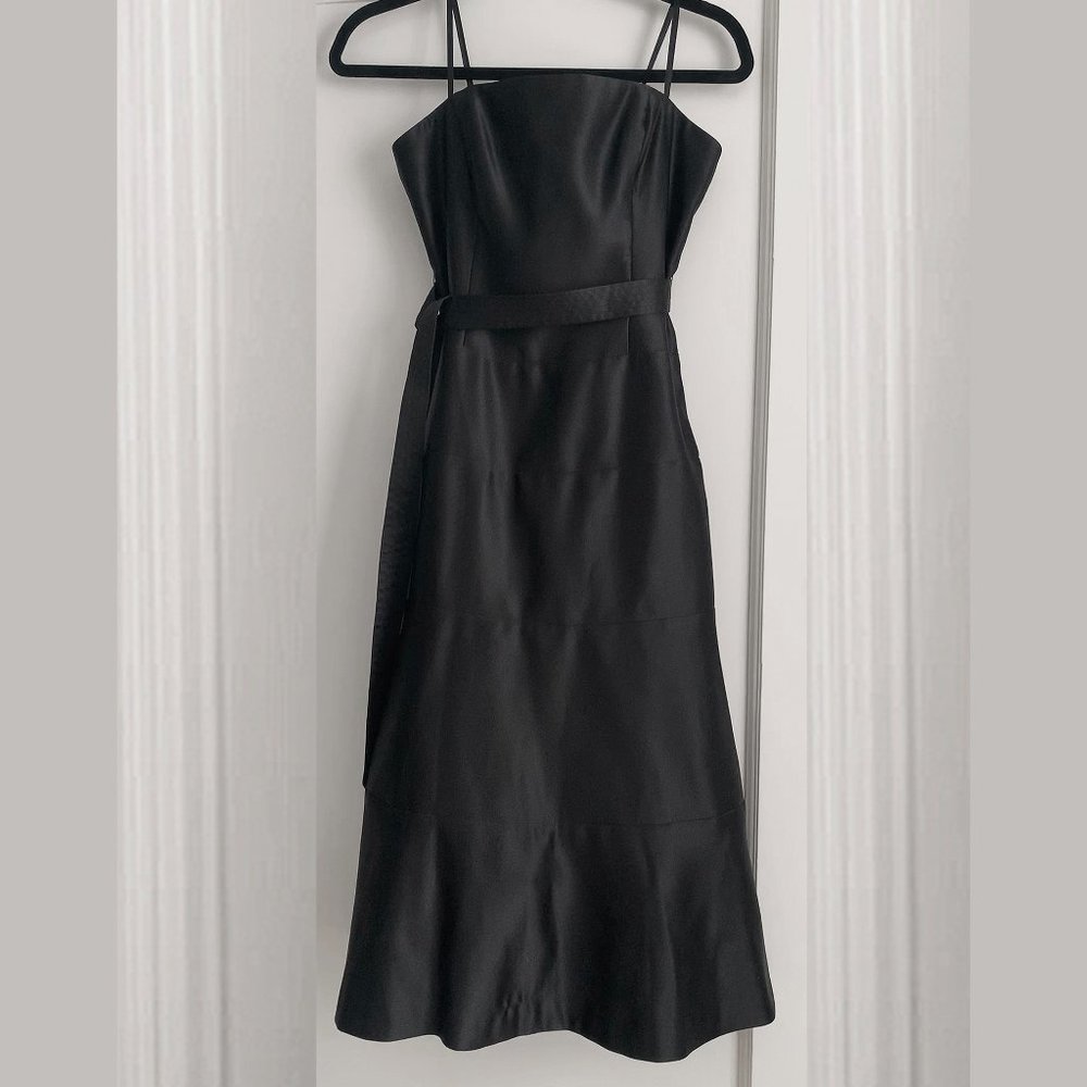 BCBG MAXAZRIA KNEE LENGHT STRAPLESS BLACK DRESS